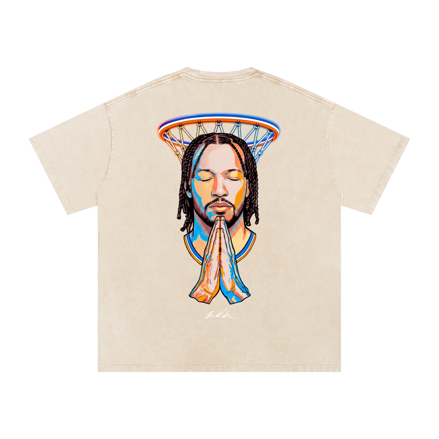 11 1 Prayer Snow Wash Oversized Tee